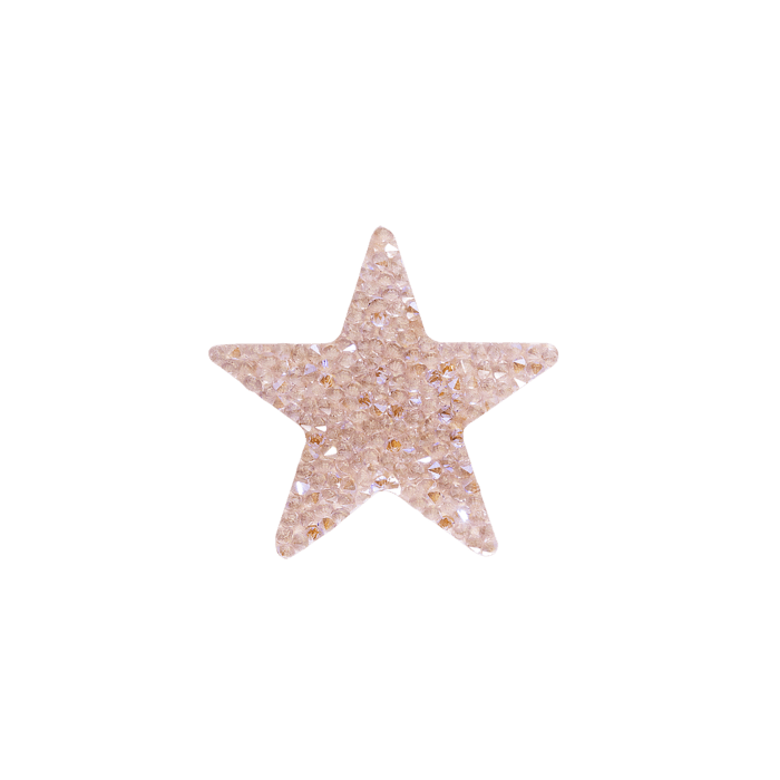Sticker cristaux Swarovski® à roche ultra fine, Étoile ombre dorée