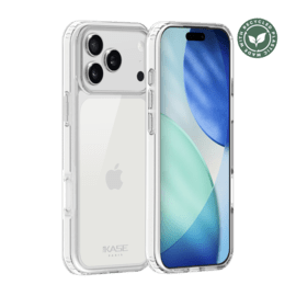 Coque hybride invisible fabriqu&eacute;e &agrave; 83 % de plastique recycl&eacute; pour Apple iPhone 17 Pro Max, transparente