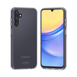 Coque hybride invisible fabriqu&eacute;e &agrave; 83 % de plastique recycl&eacute; pour Samsung Galaxy A15 5G 2023, transparente