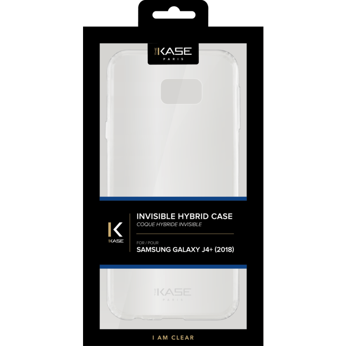 Coque hybride invisible Samsung Galaxy J4+ 2018, Transparente