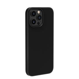 Coque antichoc en gel de silicone doux pour Apple iPhone 13 Pro Max, Noir satin