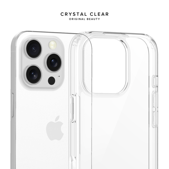 Coque hybride invisible fabriqu&eacute;e &agrave; 83 % de plastique recycl&eacute; pour Apple iPhone 16  Pro Max, transparente