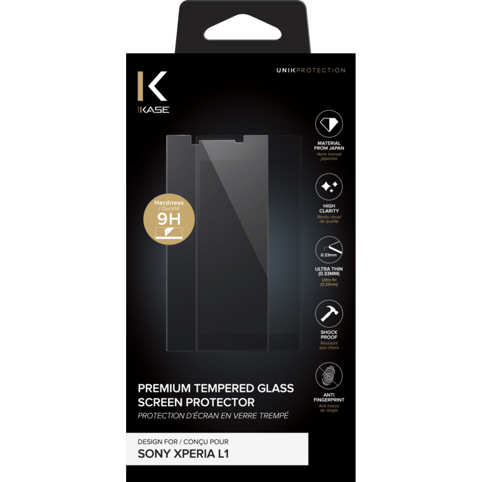 Premium Tempered Glass Screen Protector for Sony Xperia L1, Transparent