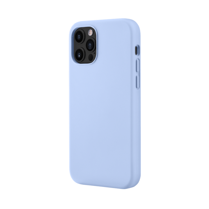 (O) Coque antichoc en gel de silicone doux pour Apple iPhone 12/12 Pro, Bleu Lilas