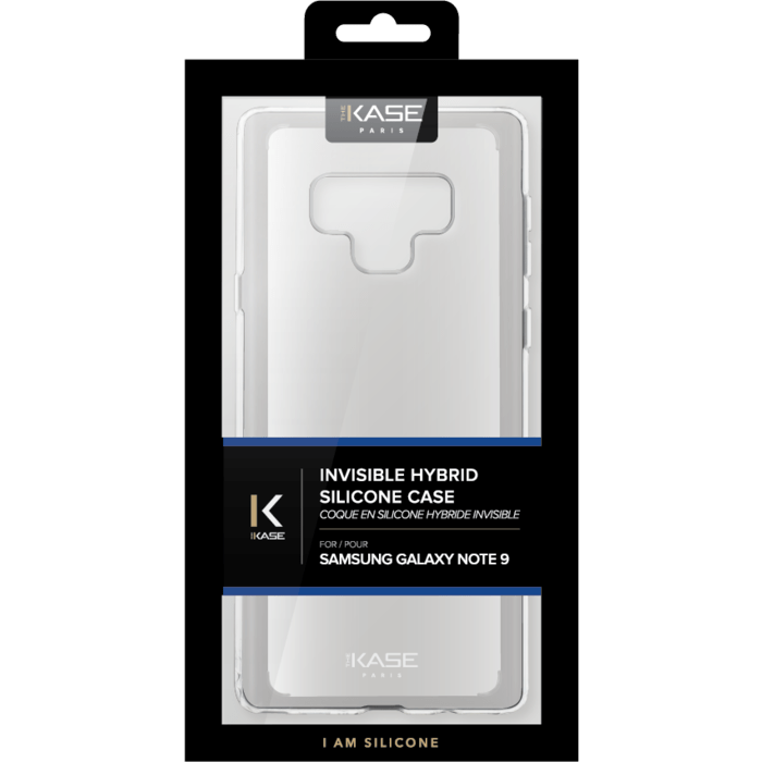 Coque hybride invisible pour Samsung Galaxy Note9, Transparente