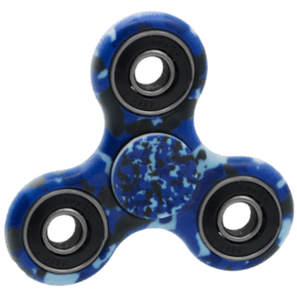 Fidget Spinner, Blue Camouflage