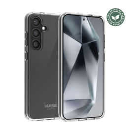 Coque hybride invisible fabriqu&eacute; avec 83% de plastique recycl&eacute; pour Samsung Galaxy S24 5G, Transparente