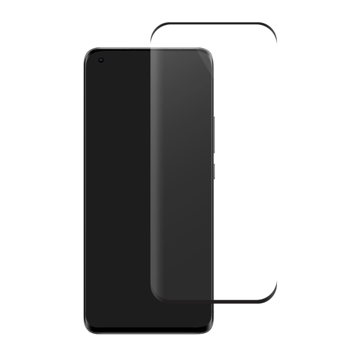 Protection d'&eacute;cran en verre tremp&eacute; Bord &agrave; Bord Incurv&eacute; pour Xiaomi Mi 11/11 Ultra, Noir