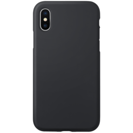 Coque antichoc en gel de silicone doux pour Apple iPhone X/XS, Noir Satin