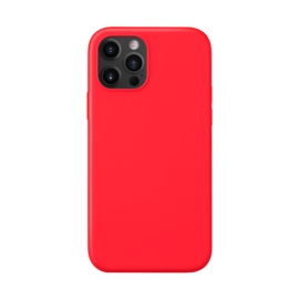 (O) Coque antichoc en gel de silicone doux pour Apple iPhone 12/12 Pro, Rouge Ardent