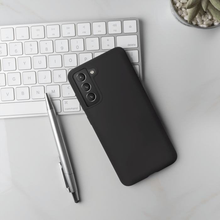 Coque en Gel de Silicone Doux pour Samsung Galaxy S21 FE 5G, Noir satin