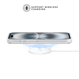 Coque hybride invisible fabriqu&eacute;e &agrave; 83 % de plastique recycl&eacute; pour Apple iPhone 16, transparente