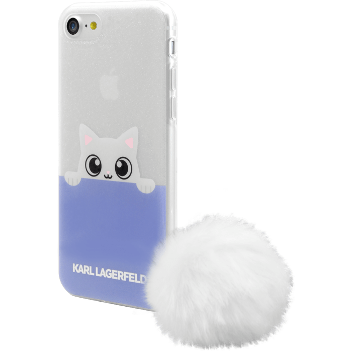 Karl Lagerfeld K-Peek A Boo POM POM Coque pour Apple iPhone 7/8/SE 2020