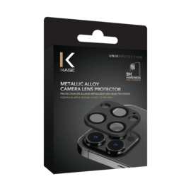 Protection en alliage m&eacute;tallique des objectifs photo pour Apple iPhone 13 Pro/13 Pro Max, Noir Onyx