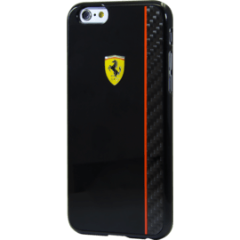 Ferrari Scuderia Coque carbone veritable pour Apple iPhone 6/6s, Noir