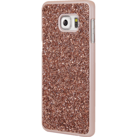 Coque Bling Strass pour Samsung Galaxy S6 Edge Plus, Or Rose