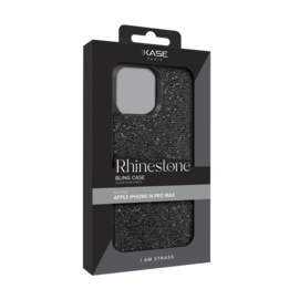 Coque Bling Strass pour Apple iPhone 14 Pro Max, Minuit Noir