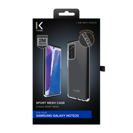 Coque Sport Mesh pour Samsung Galaxy Note20, Noir de jais