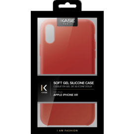 Coque en Gel de Silicone Doux pour Apple iPhone XR, Rouge Ardent