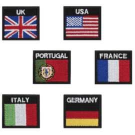 Drapeau Stickers brodés