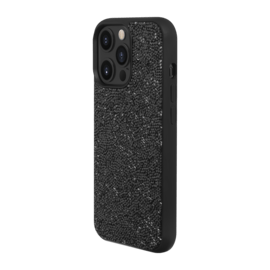 Coque Bling Strass pour Apple iPhone 14 Pro, Minuit Noir