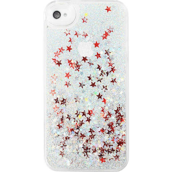 Bling Bling Coque Paillet&eacute;e pour Apple iPhone 4/4s, Etoile Argent&eacute;e