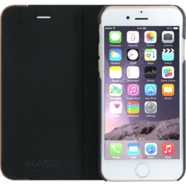 Coque clapet pour Apple iPhone 7/8/SE 2020, Motif noir litchi & Bois de Rose