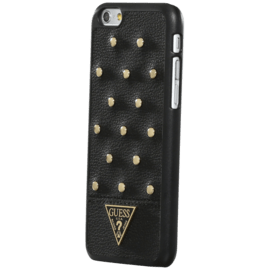 Guess Tessi Coque pour Apple iPhone 6/6s, Solide, Noir