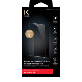 Protection d'&eacute;cran premium en verre tremp&eacute; pour Huawei P8, Transparent