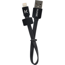 C&acirc;ble Lightning Plat vers USB (0.2m), Noir de Jais
