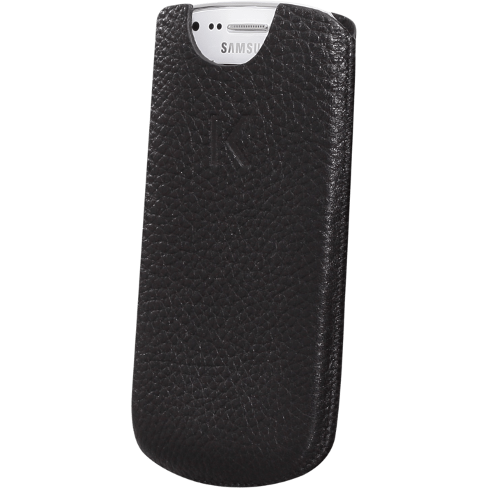 Etui avec Pochettes CB pour Samsung Galaxy S3 mini, cuir de Veau Shrunken Noir