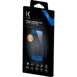 Protection d'écran premium en verre trempé pour Apple iPhone 5/5s/5C/SE, Bleu