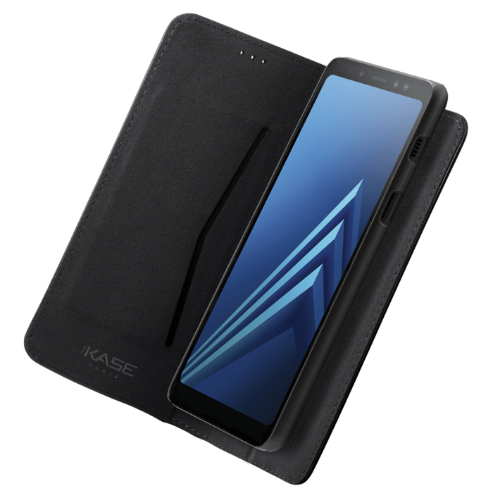 Étui et Coque slim magnétique 2-en-1 pour Samsung Galaxy A8 (2018), Noir