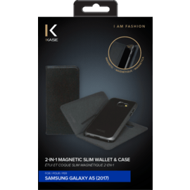 &Eacute;tui et Coque slim magn&eacute;tique 2-en-1 pour Samsung Galaxy A5 (2017), Noir