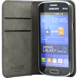 Coque clapet avec pochettes CB pour Samsung Galaxy Trend Lite, Noir