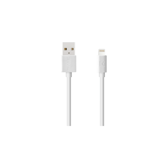 Câble Lightning certifié MFi Apple Charge/Sync (2M), Blanc Lumineux