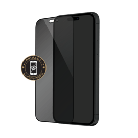 Protection d'&eacute;cran Priv&eacute;e en verre tremp&eacute; (100% de surface couverte) pour Apple iPhone 14 Pro, Noir