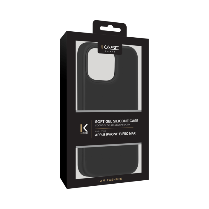 Coque en Gel de Silicone Doux pour Apple iPhone 13 Pro Max, Noir satin