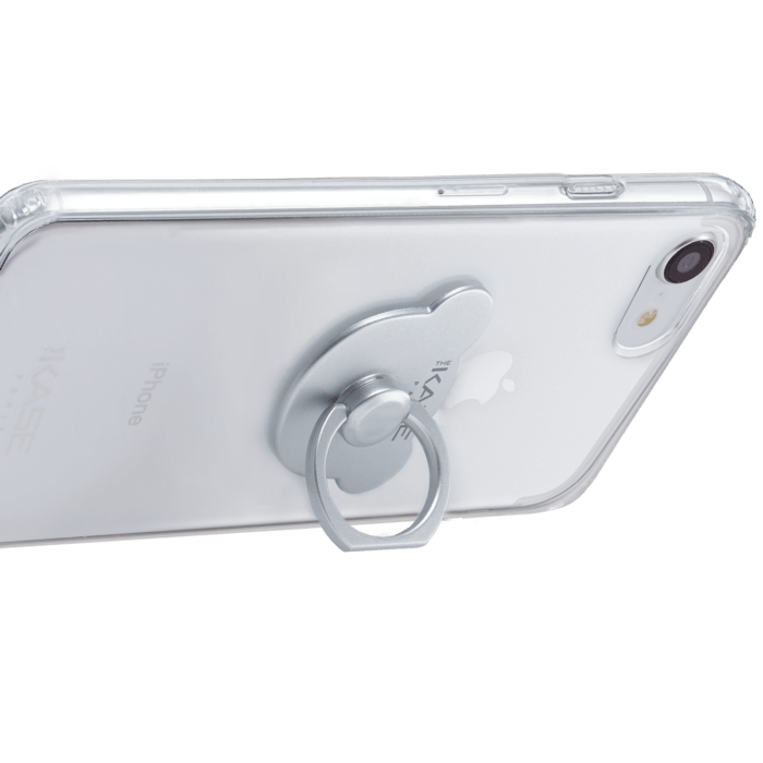 The Kase Ourson métallique Anneau accroche & Support Smartphone, Argent :  : High-Tech