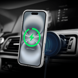 Coque antibact&eacute;rienne antichoc magn&eacute;tique invisible Fabriqu&eacute; Avec du 75% Plastique Recycl&eacute; pour Apple iPhone 16 Pro, Transparente