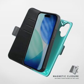 Etui & Coque robuste magnétique 2-en-1 et fabriqué avec un étui en plastique recyclé pour Apple iPhone 17, Noir Onyx