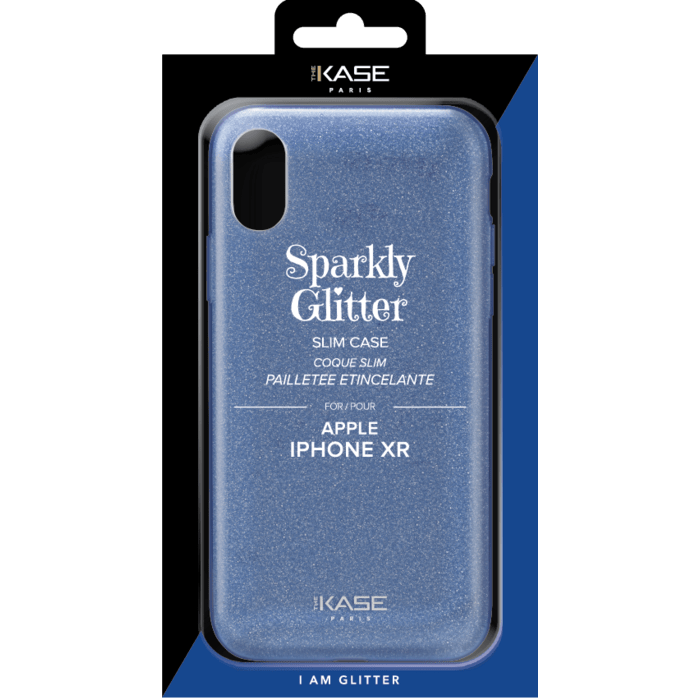 Sparkly Glitter Slim Case for Apple iPhone XR, Blue