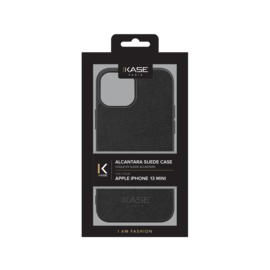 Coque en Su&egrave;de Alcantara pour Apple iPhone 13 mini, Noir Minuit