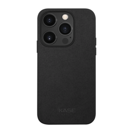 Coque en Suède Alcantara pour Apple iPhone 14 Pro, Minuit Noir