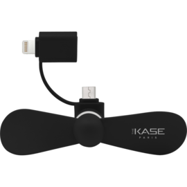 Mini ventilateur de smartphone (Pour les appareils iOS et Android™), Noir