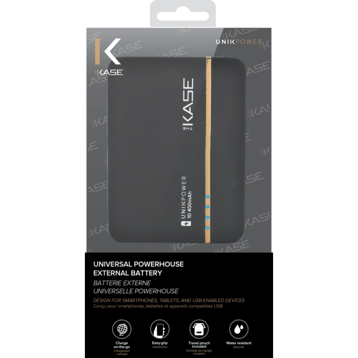 Batterie ExternePowerHouse Universelle, 10400 mAh, Noir