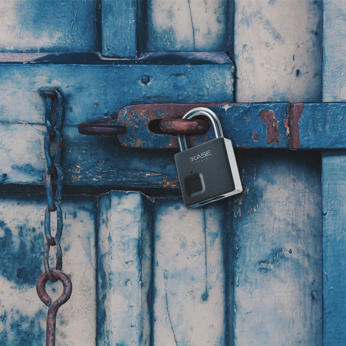 Cadenas Biom&eacute;trique Intelligent &Eacute;tanche IP65 Forte Protection avec double de cl&eacute;s, Noir