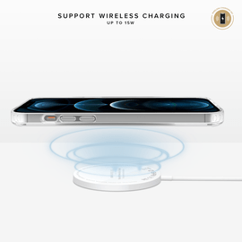 Coque antibact&eacute;rienne hybride invisible pour iPhone 12/12 Pro, Transparente