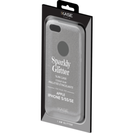 Coque slim pailletée étincelante pour Apple iPhone 5/5s/SE, Argent