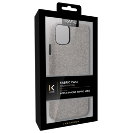 Coque en tissu pour Apple iPhone 11 Pro Max, Gris Sabre